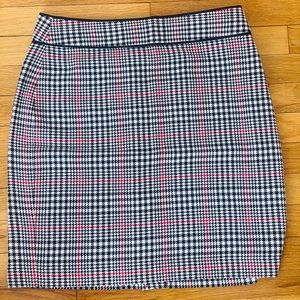 Red, White and Black colored skirt size 8
